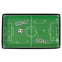 Fußball-Stadion-Tablett 30 x 18 cm - 8 Stück.