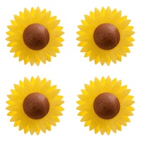 Sonnenblumen-Waffelblumen 4,5 cm - Dekora - 150 Stück.