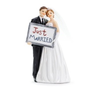 Just Married Hochzeitstorten-Figur 14,5 cm