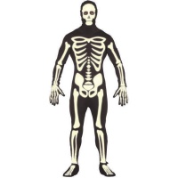 Phosphoreszierendes Skelett-Kostüm für Männer