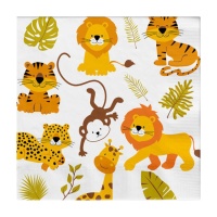 Happy Jungle Servietten 16,5 x 16,5 cm - 16 Stk.