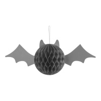 Schwarzer Fledermaus-Nest-Anhänger 45 x 17 cm - PartyDeco