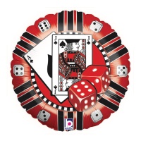 Casino Chip Rundballon 46cm - Grabo