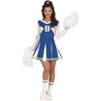 Cheerleader Cheerleader Kostüm für Frauen B Team Blau