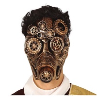 Steampunk-Maske in altgoldener Farbe