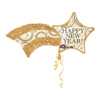 Happy New Year Star Ballon 55 x 68 cm - Anagramm