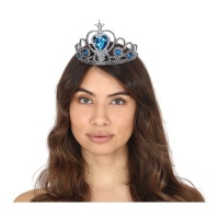 Prinzessinnen-Diadem mit blauem Herz