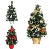 Verschneiter und geschmückter Weihnachtsbaum von 40 cm