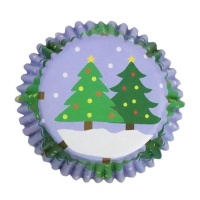 Weihnachtsbaum-Cupcake-Kapseln mit Aluminium-Innenseite - PME - 30 Stück