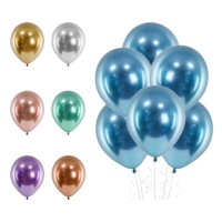 30 cm Chrom-Latex-Ballons - PartyDeco - 10 Stück.