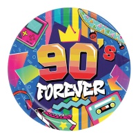 90's forever Teller 23 cm - 6 Stück