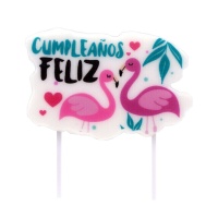 Flamingo Happy Birthday-Kerzen