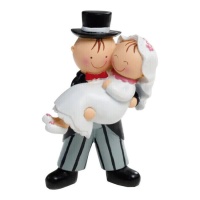 Braut im Arm Hochzeitstortenfigur Pit & Pita 15,5 cm