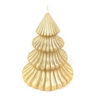 Goldene Weihnachtsbaumkerze 18 cm