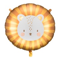 Baby Löwenkopf runder Ballon 70 cm - PartyDeco