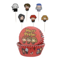 Harry Potter Charakter Cupcake Cupcakes mit Picks - 12 Stk.