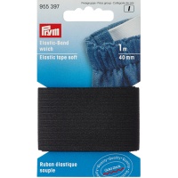 Weiches elastisches Band 4 cm schwarz - Prym - 1 m