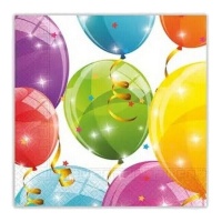 Glitzerballon-Servietten 16,5 x 16,5 cm - 20 Stk.