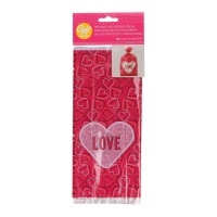 Rechteckige Love Candy Bag mit Herzen - Wilton - 20 Stück