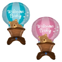 Welcome Baby Ballon mit 97 cm Sockel - Grabo