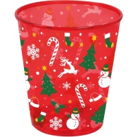 Rotes Weihnachtsglas 10 cm