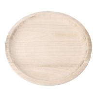 Rundes dekoratives Holztablett 25,5 cm - DCasa