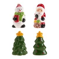 Assortierte Weihnachtskuchenfiguren 3 cm - Dekora - 50 Stück.