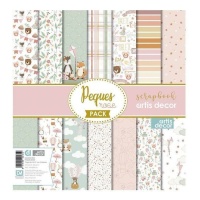 Peques Rose Scrapbooking Papiere Kit - Artis Dekor - 7 Blätter