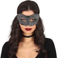 Glitzer Spinnennetz Maske