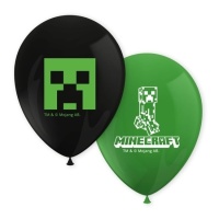 Minecraft Latex Luftballons - Procos - 8 Stück.