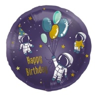 Happy Birthday Astronaut Luftballon 45 cm - Folat