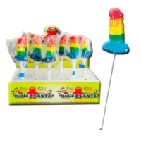 Regenbogen Penis geformt gummi lutscher 68 gr - 1 Stück