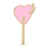 Anstecknadel Lollipop Herz 2 x 3,5 cm - 1 St.