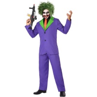 Lila Joker Clown Kostüm für Männer