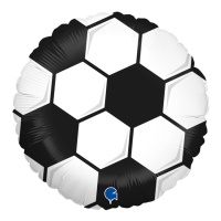 Schwarz-weißer Fußballballon 46 cm - Grabo