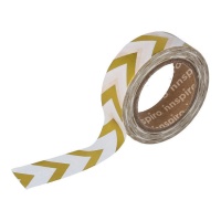 Washi Band Pfeile Gold Metall - 10 m