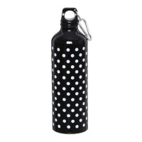 600 ml Flasche Schwarz mit Tupfen