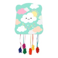 Wolken Party Piñata 28 x 33 cm - 1 Stück