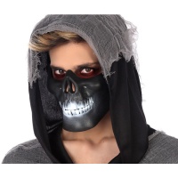 Schwarze Skelettmaske