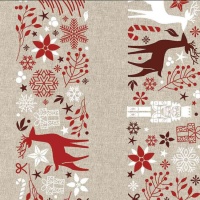 Canvas-Stoff Recycled Red Xmas - Katia