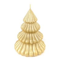 Goldene Weihnachtsbaumkerze 12 cm