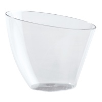 140 ml transparente Plastikbecher ovale Form - Dekora - 100 Stück