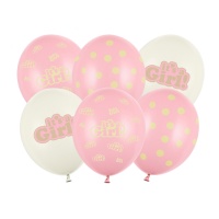 Its a Girl Latex Luftballons 30 cm - PartyDeco - 6 Stück