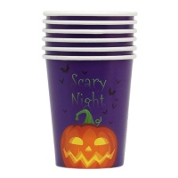 Halloween Gruselnacht Glas 250 ml - 6 Stück