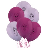 LOL Surprise Glamour Latex Luftballons 23 cm - Procos - 8 Stk.