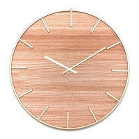 Wanduhr aus Holz und Gold 60 cm - DCasa