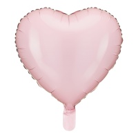 Hellrosa Herz Ballon 35 cm - PartyDeco