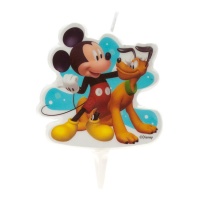 Micky Maus und Pluto 2D Kerze 7,5 cm - Dekora