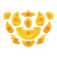 Jacobean style floral applique cutters - JEM - 12 pcs.