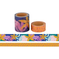 Washi Tape Blumen und Punkte - 5 m